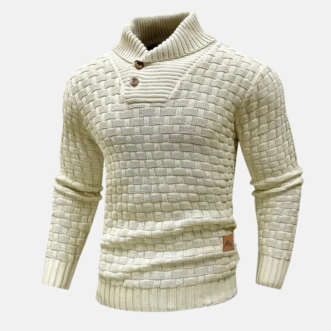 George | Men's Button Neck Collar Knitted Jumper