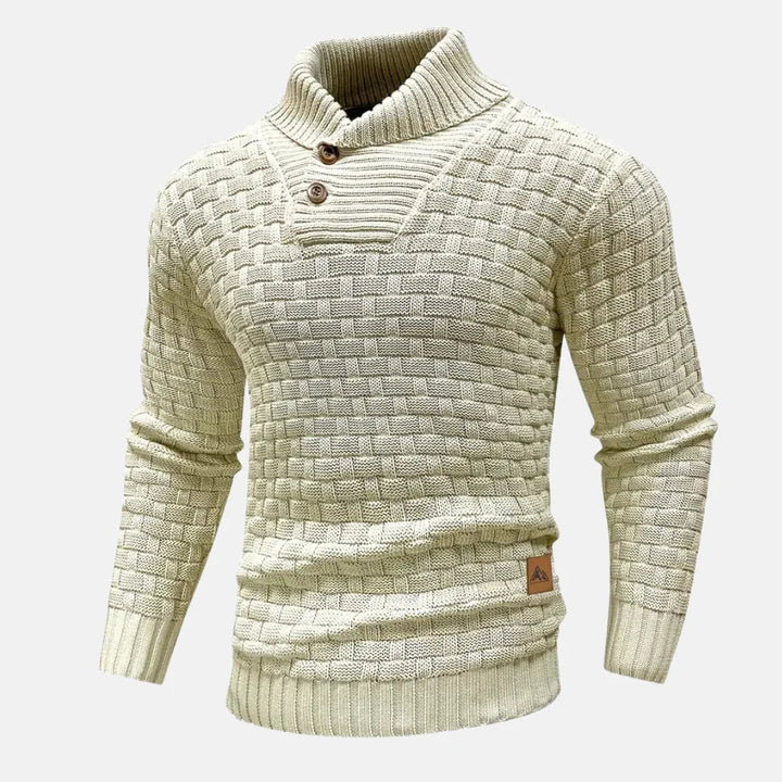 George | Men's Button Neck Collar Knitted Jumper