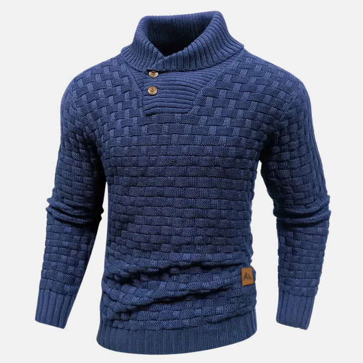George | Men's Button Neck Collar Knitted Jumper