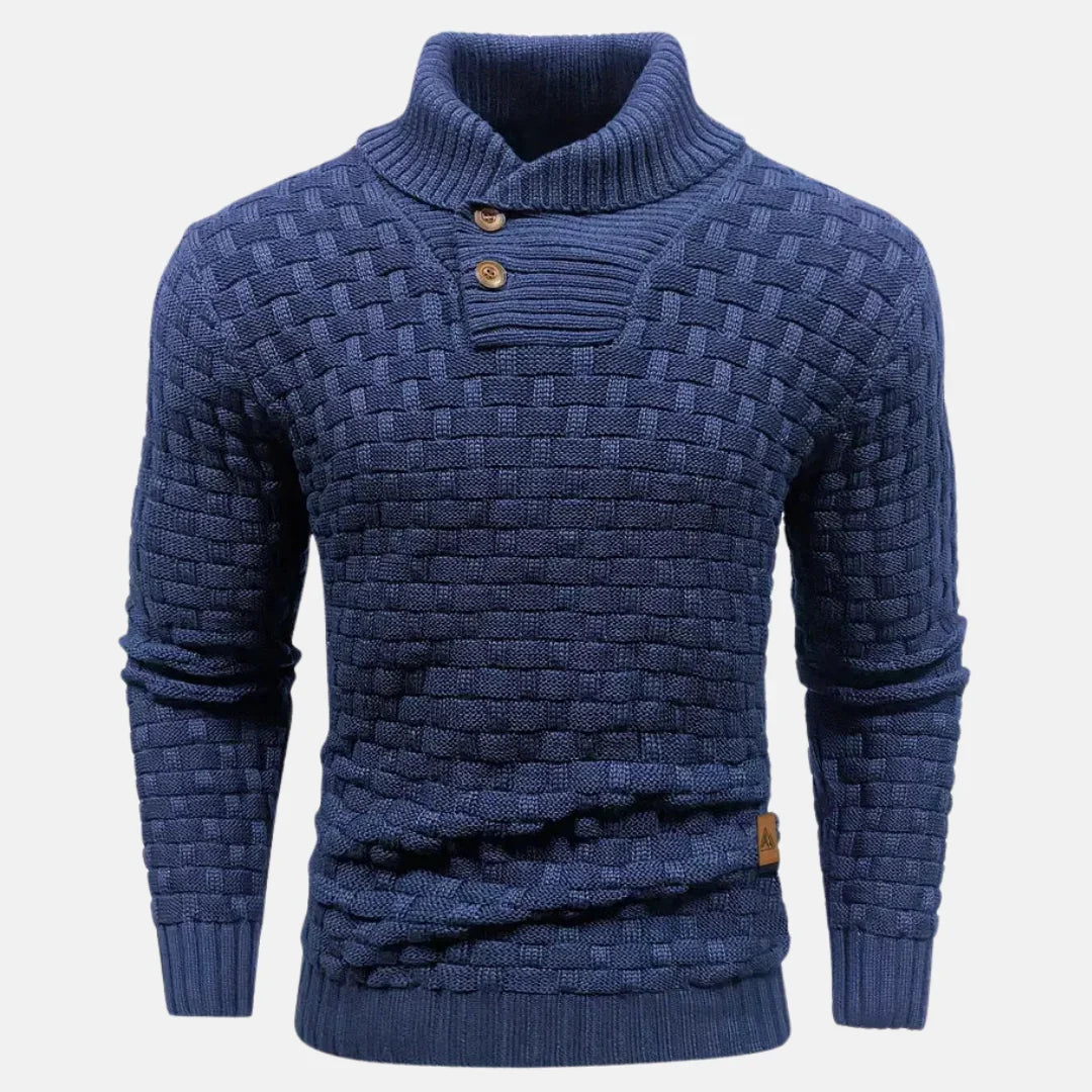George | Men's Button Neck Collar Knitted Jumper