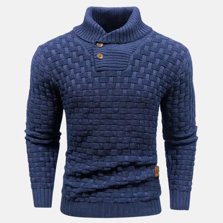 George | Men's Button Neck Collar Knitted Jumper