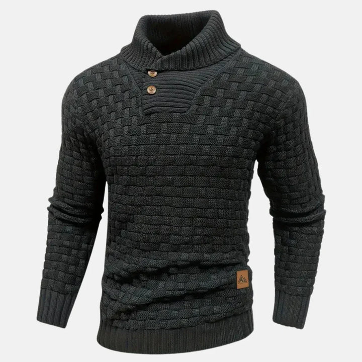 George | Men's Button Neck Collar Knitted Jumper