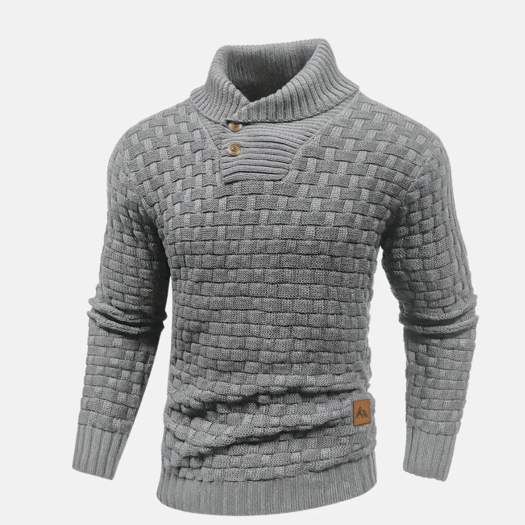 George | Men's Button Neck Collar Knitted Jumper