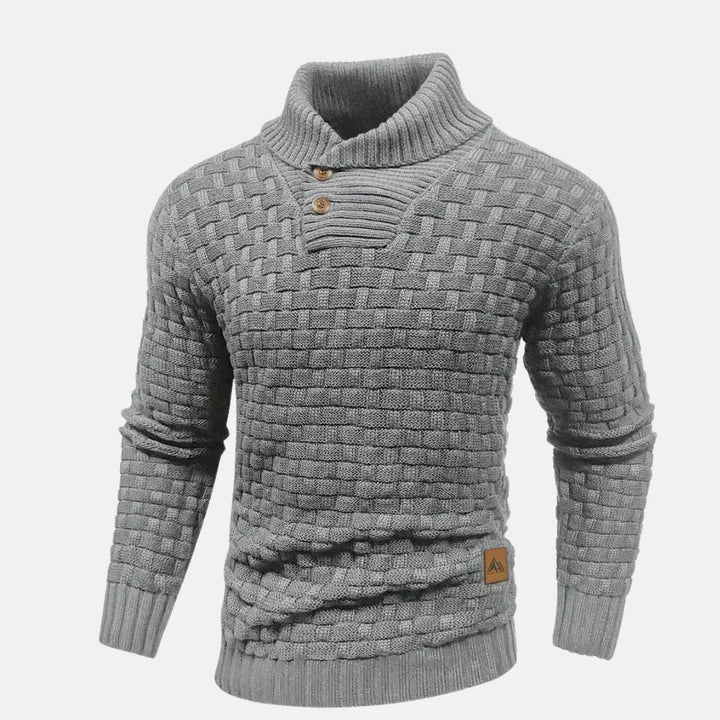 George | Men's Button Neck Collar Knitted Jumper