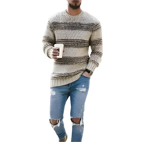 George | Men's Striped Crew Neck Knitted Jumper