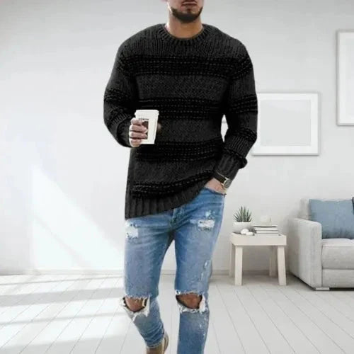 George | Men's Striped Crew Neck Knitted Jumper