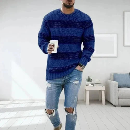 George | Men's Striped Crew Neck Knitted Jumper