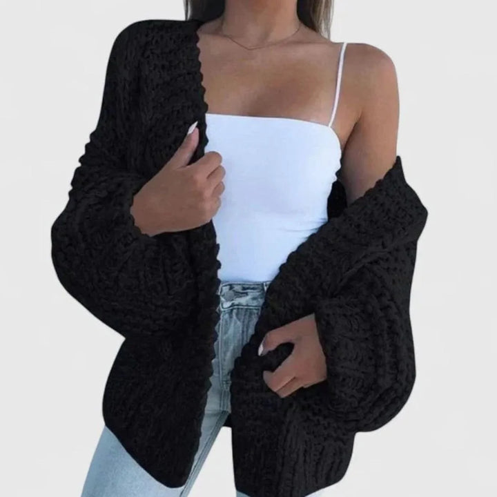 Harper | Women's Chunky Knit Balloon Sleeve Cardigan