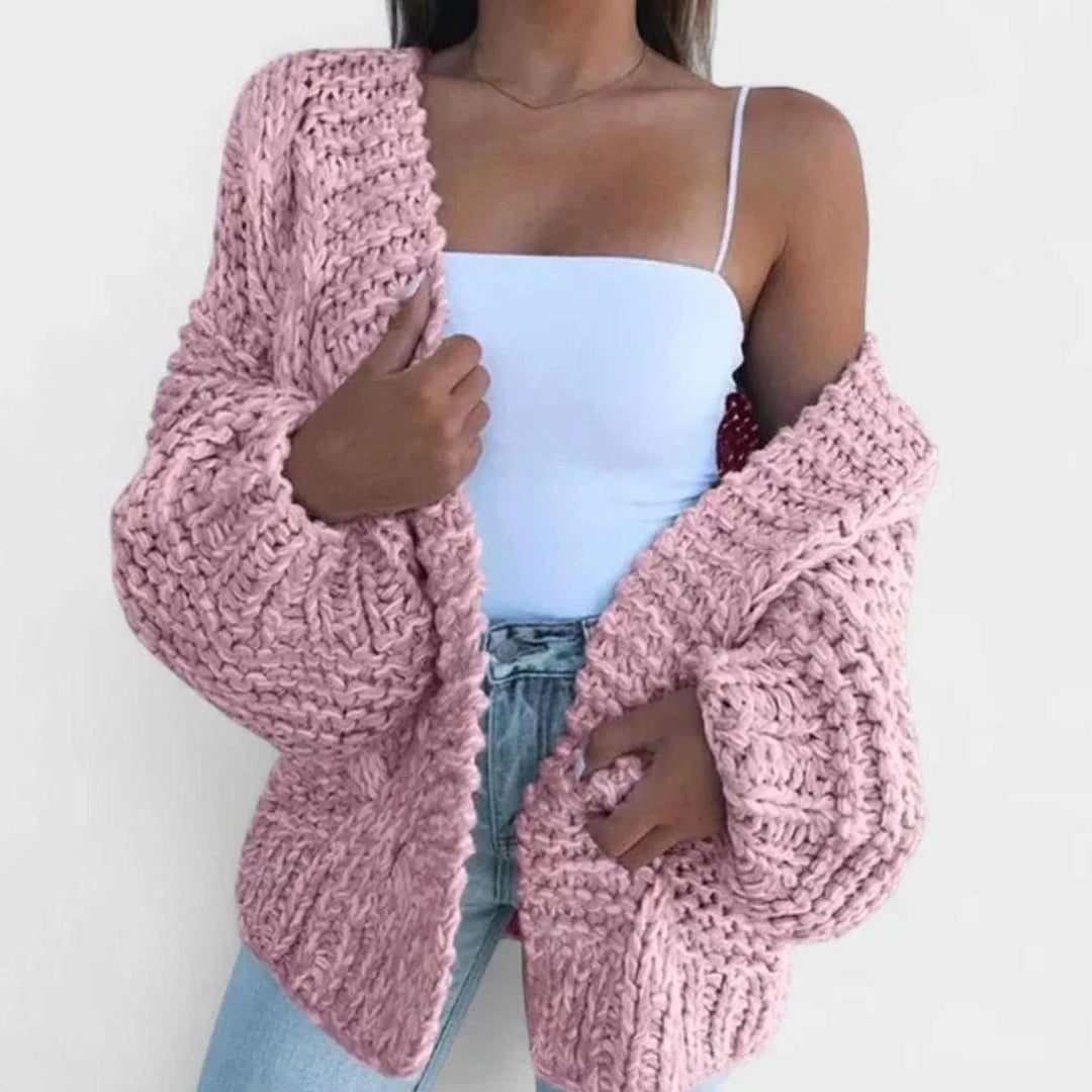 Harper | Women's Chunky Knit Balloon Sleeve Cardigan