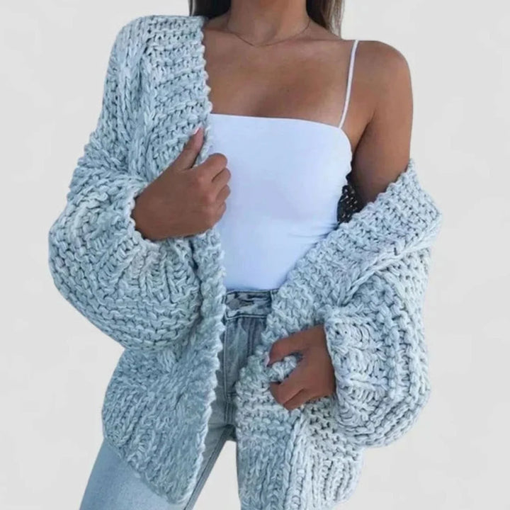 Harper | Women's Chunky Knit Balloon Sleeve Cardigan