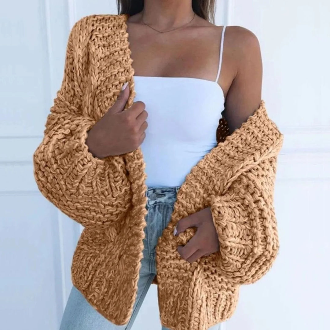 Harper | Women's Chunky Knit Balloon Sleeve Cardigan
