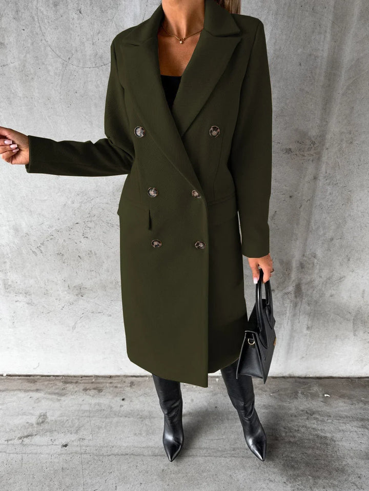 Harper | Women's Double Breasted Peak Lapel Coat
