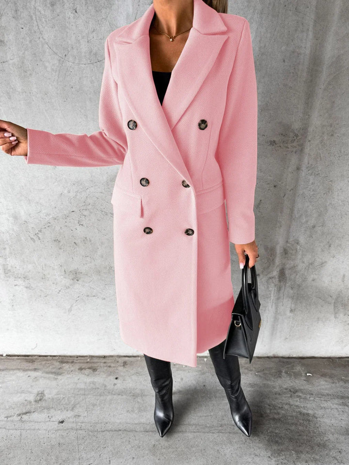 Harper | Women's Double Breasted Peak Lapel Coat
