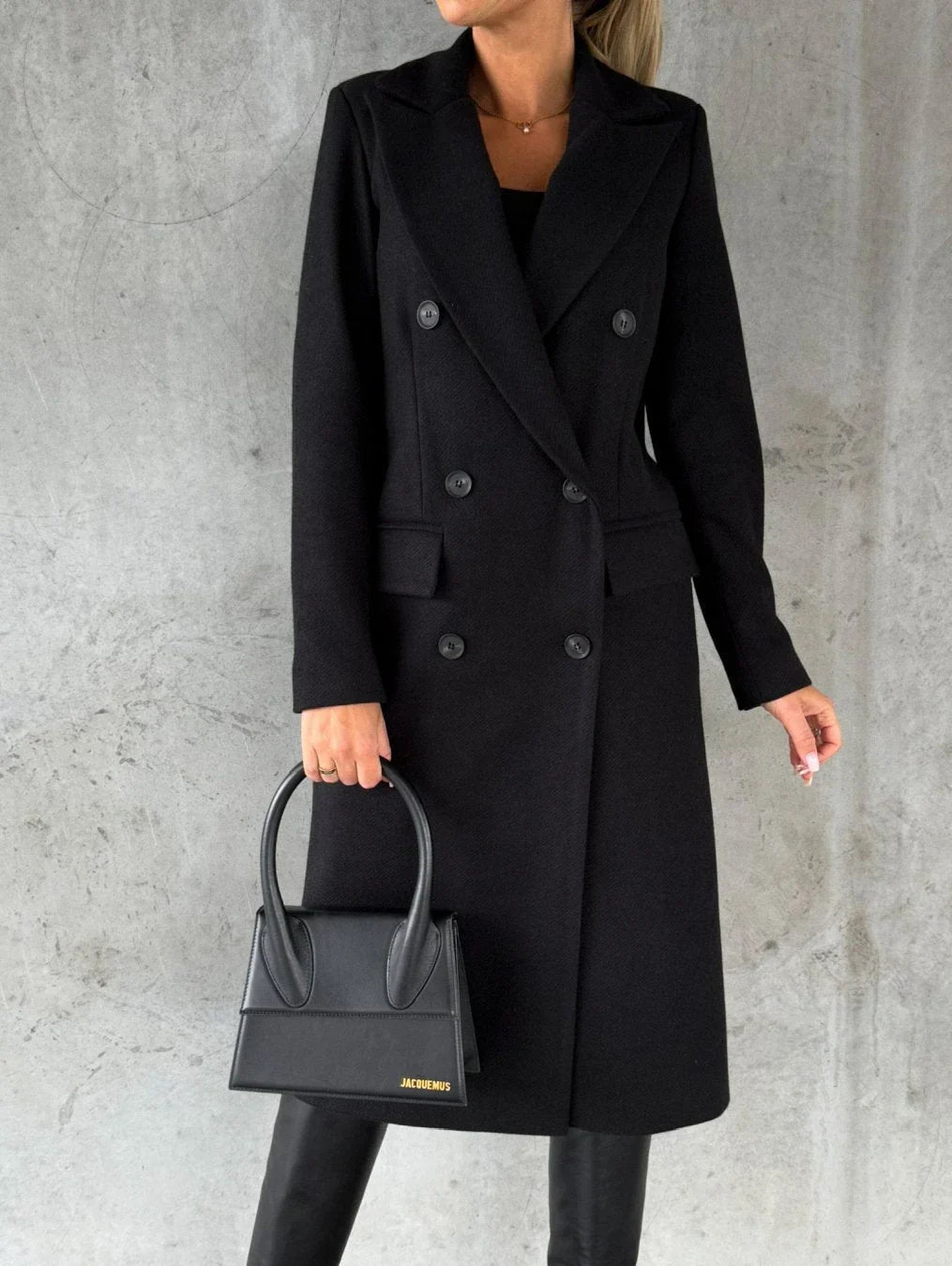 Harper | Women's Double Breasted Peak Lapel Coat
