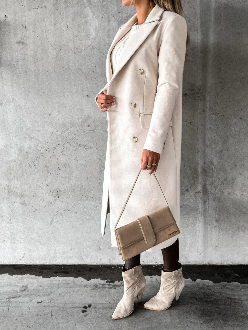 Harper | Women's Double Breasted Peak Lapel Coat