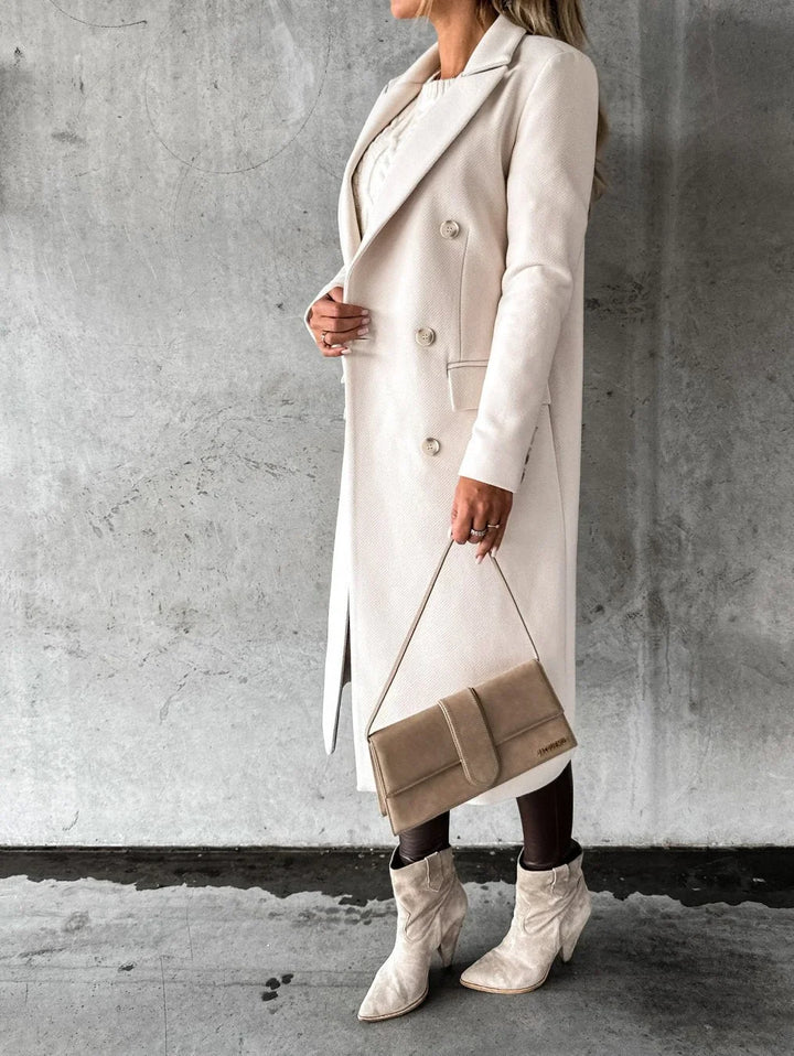 Harper | Women's Double Breasted Peak Lapel Coat