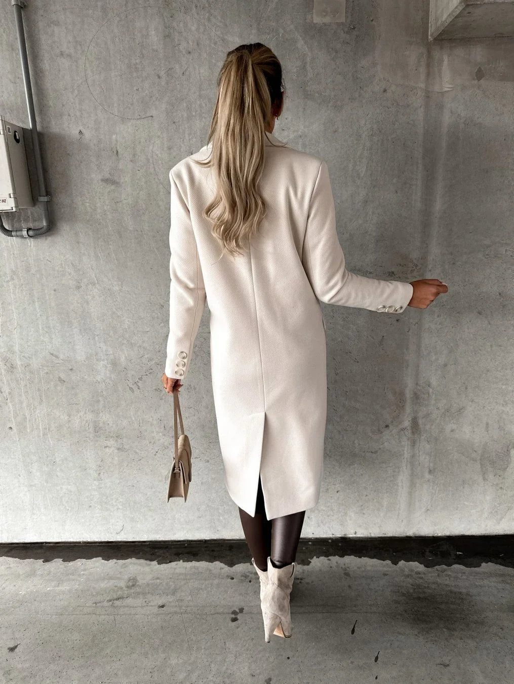 Harper | Women's Double Breasted Peak Lapel Coat