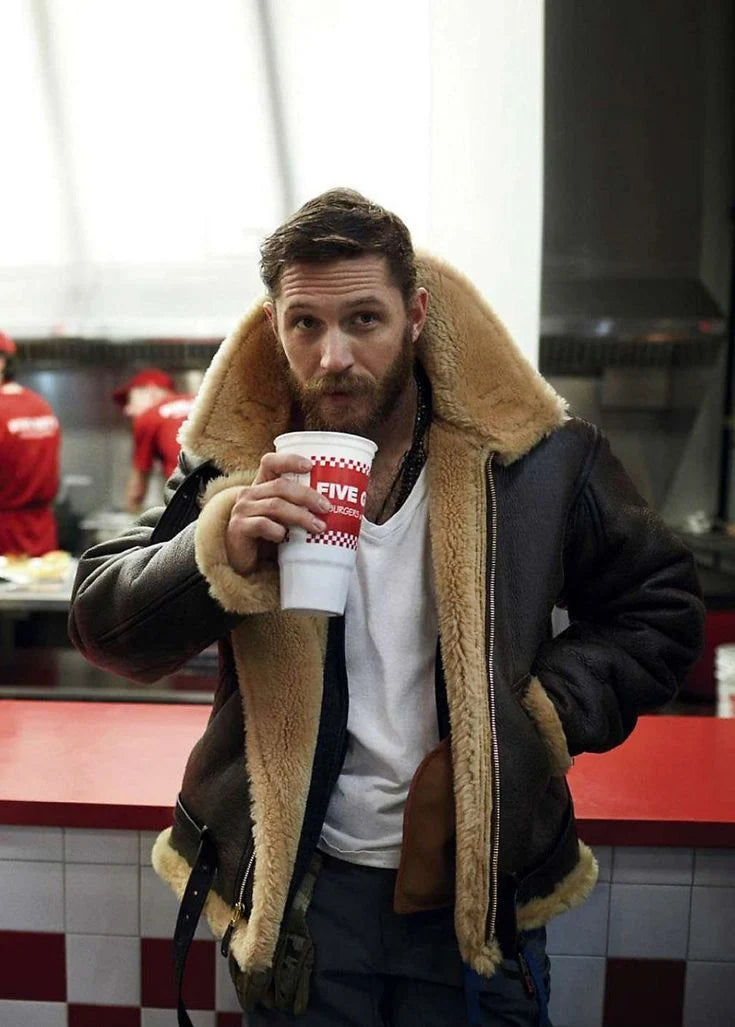 Harry | Men's Faux Leather Sherpa Collar Aviator Jacket