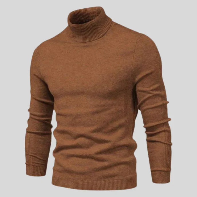 Henry | Men's Slim Fit Ribbed Trim Polo Neck Jumper