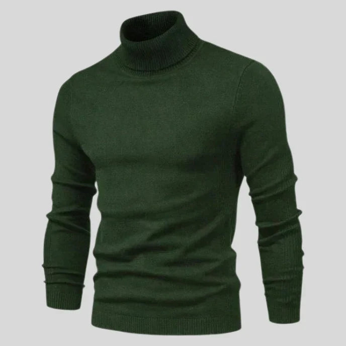 Henry | Men's Slim Fit Ribbed Trim Polo Neck Jumper