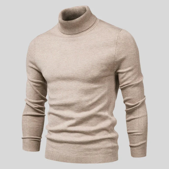 Henry | Men's Slim Fit Ribbed Trim Polo Neck Jumper