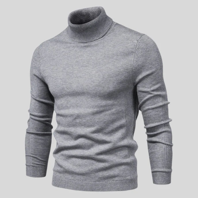Henry | Men's Slim Fit Ribbed Trim Polo Neck Jumper