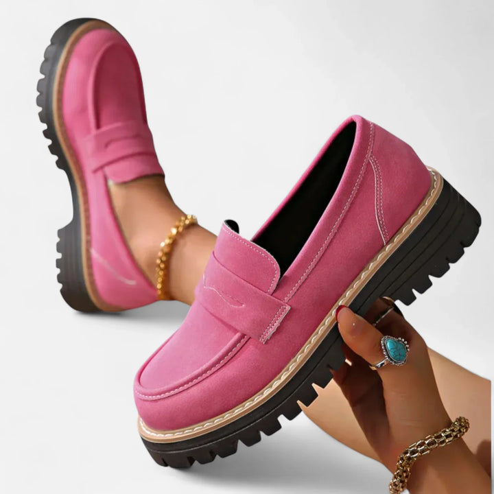 Hollie | Women's Chunky Lug Sole Penny Loafers