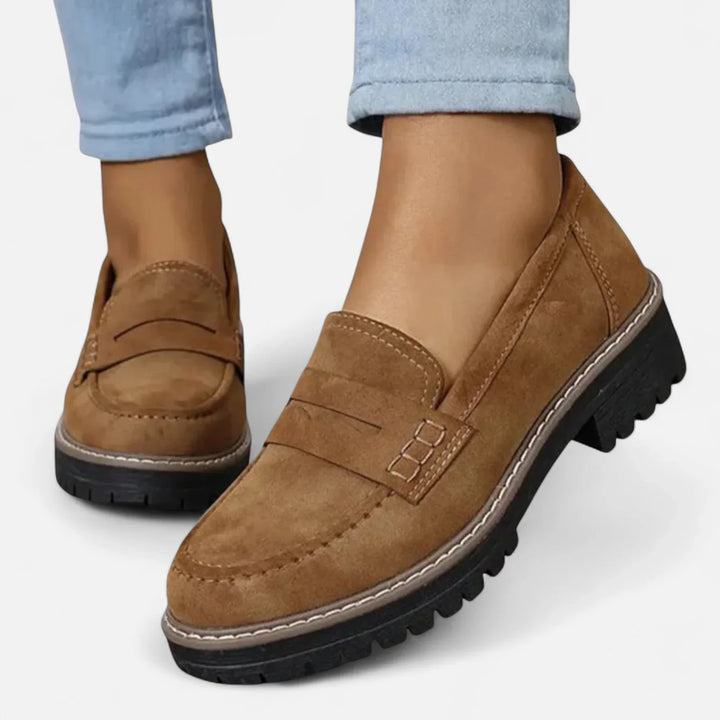 Hollie | Women's Chunky Lug Sole Penny Loafers