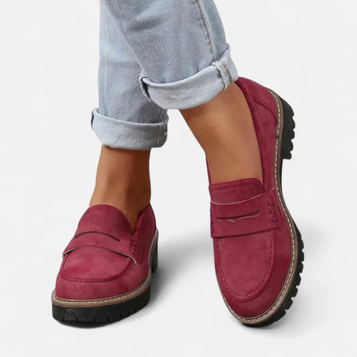 Hollie | Women's Chunky Lug Sole Penny Loafers