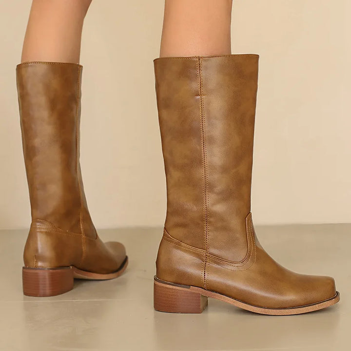 Holly | Women's Block Heel Western Calf Boots