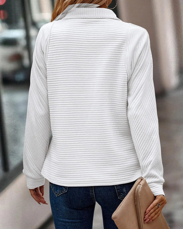 Holly | Women's Half Zipper Stand Collar Sweatshirt
