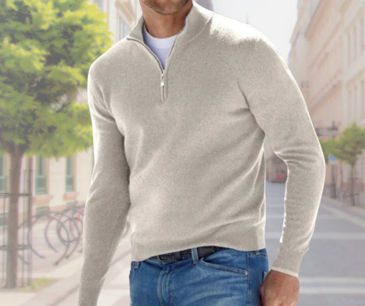 Hugo | Men's Zip Up Funnel Neck Knit Sweater