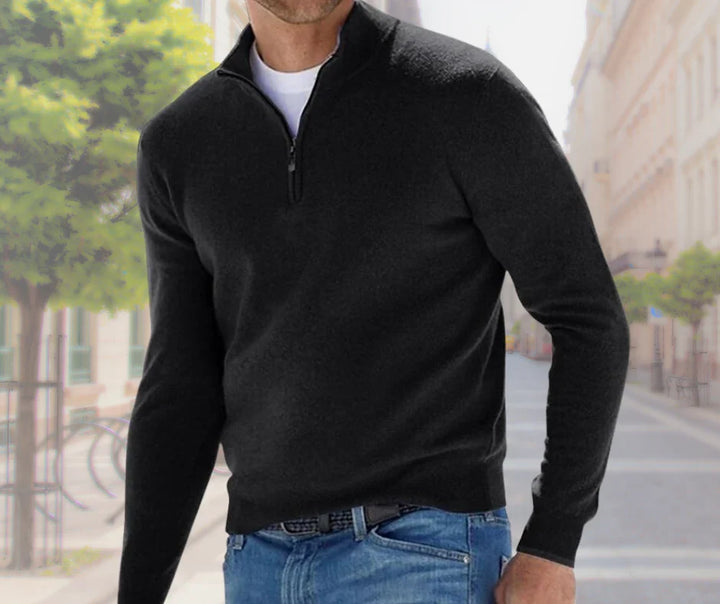 Hugo | Men's Zip Up Funnel Neck Knit Sweater