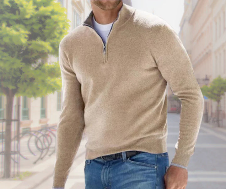 Hugo | Men's Zip Up Funnel Neck Knit Sweater
