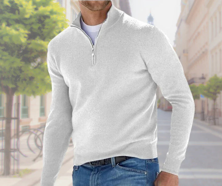 Hugo | Men's Zip Up Funnel Neck Knit Sweater