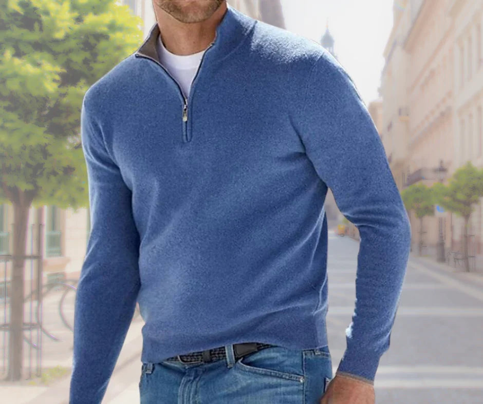 Hugo | Men's Zip Up Funnel Neck Knit Sweater