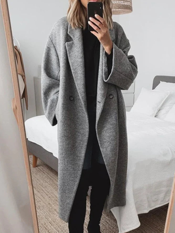 Imogen | Women's Oversized Long Notch Lapel Coat