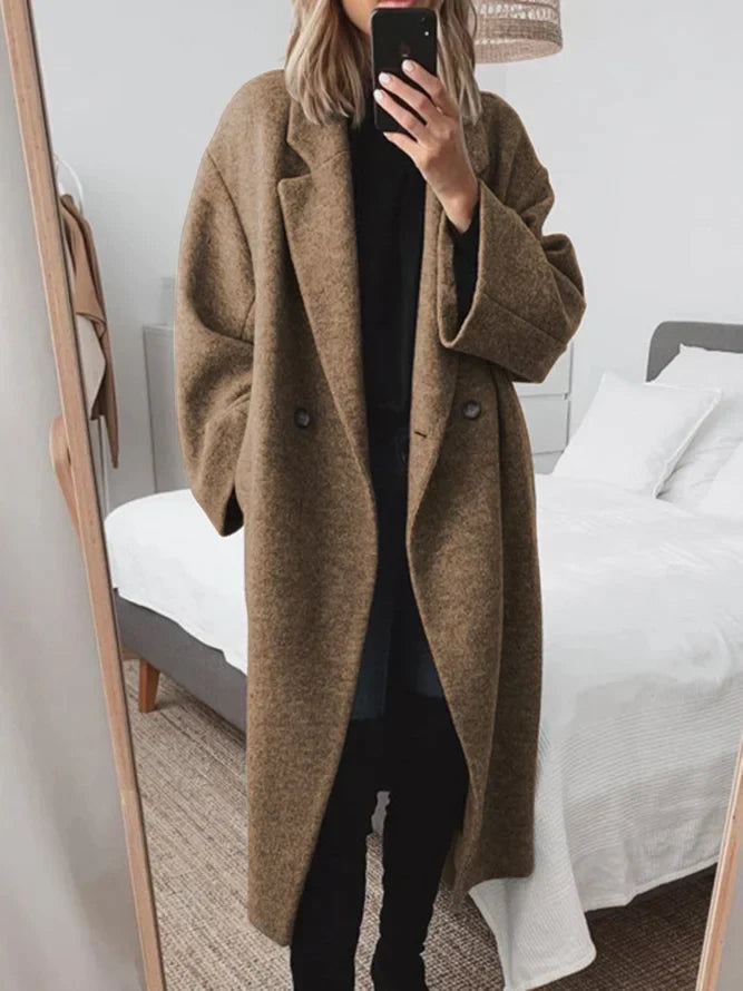 Imogen | Women's Oversized Long Notch Lapel Coat