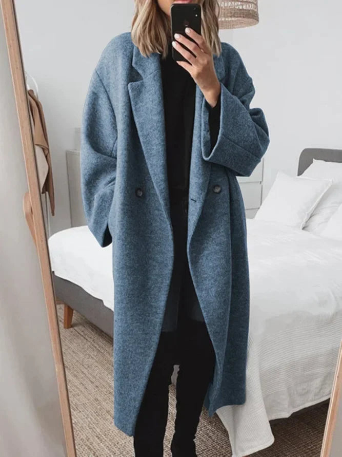 Imogen | Women's Oversized Long Notch Lapel Coat