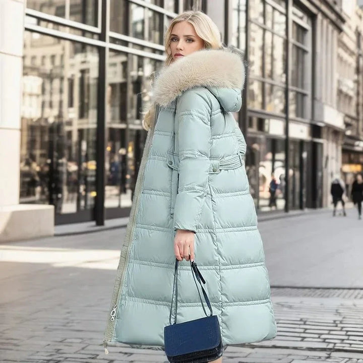 Isla | Women's Faux Fur Hooded Long Puffer Coat