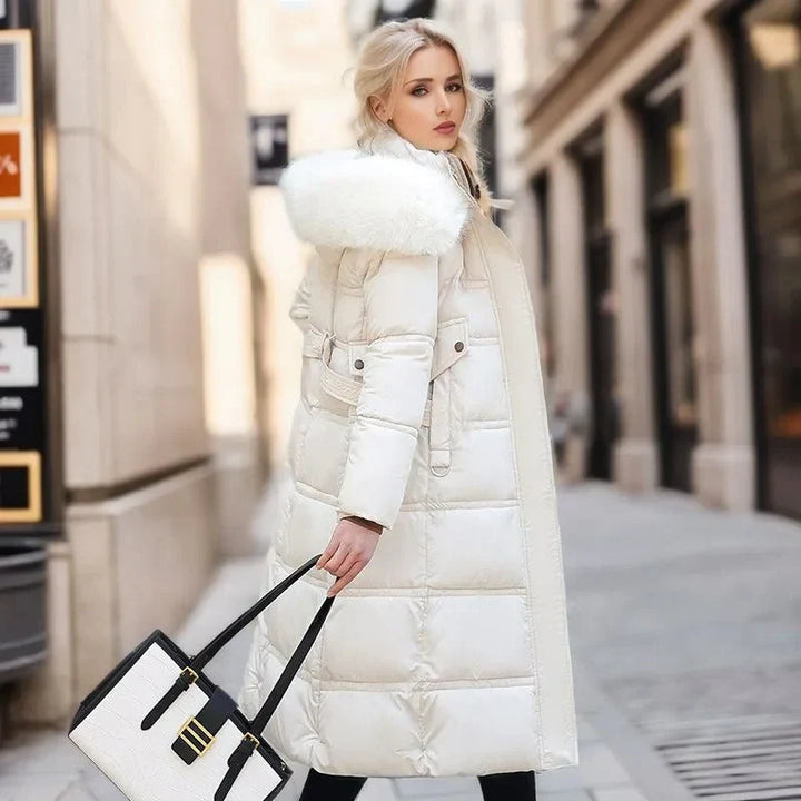 Isla | Women's Faux Fur Hooded Long Puffer Coat