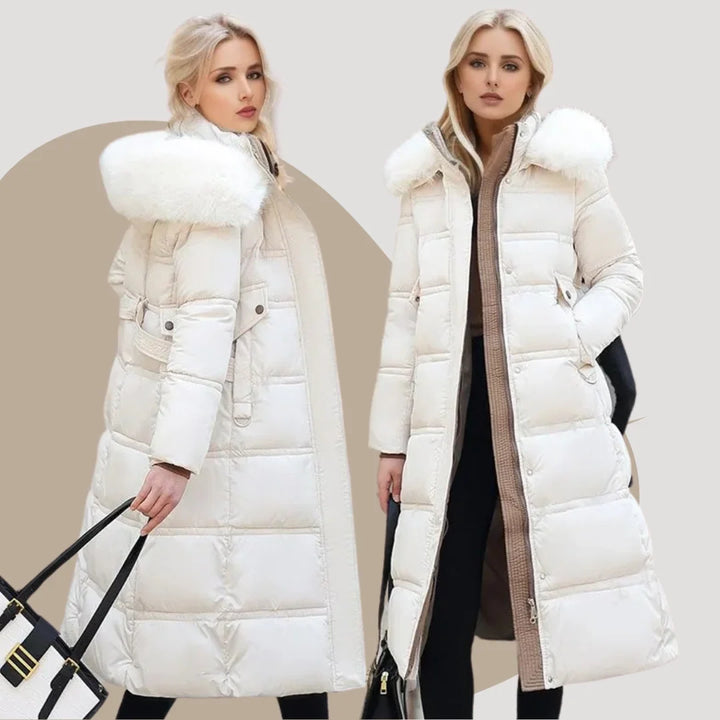 Isla | Women's Faux Fur Hooded Long Puffer Coat