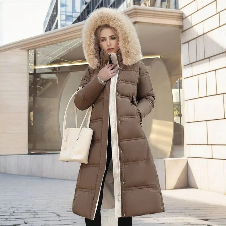 Isla | Women's Faux Fur Hooded Long Puffer Coat