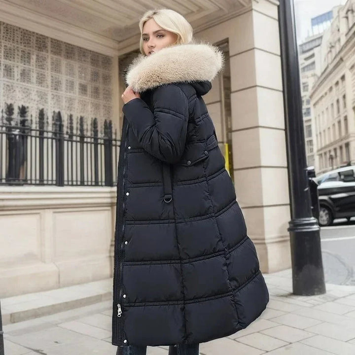 Isla | Women's Faux Fur Hooded Long Puffer Coat