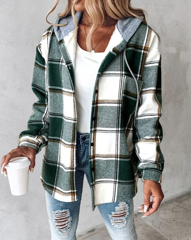Ivy | Women's Checked Hooded Shacket