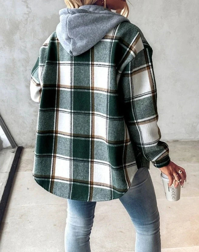 Ivy | Women's Checked Hooded Shacket