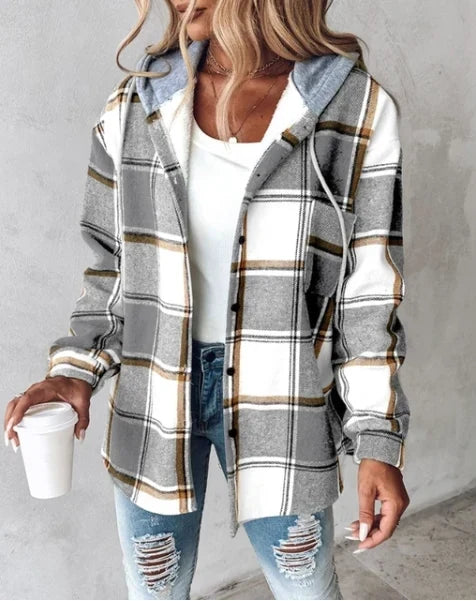 Ivy | Women's Checked Hooded Shacket
