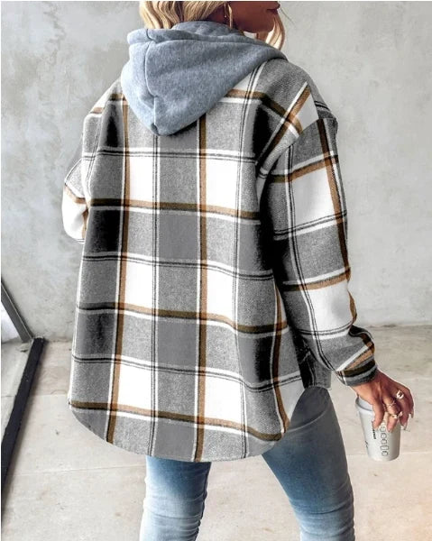 Ivy | Women's Checked Hooded Shacket