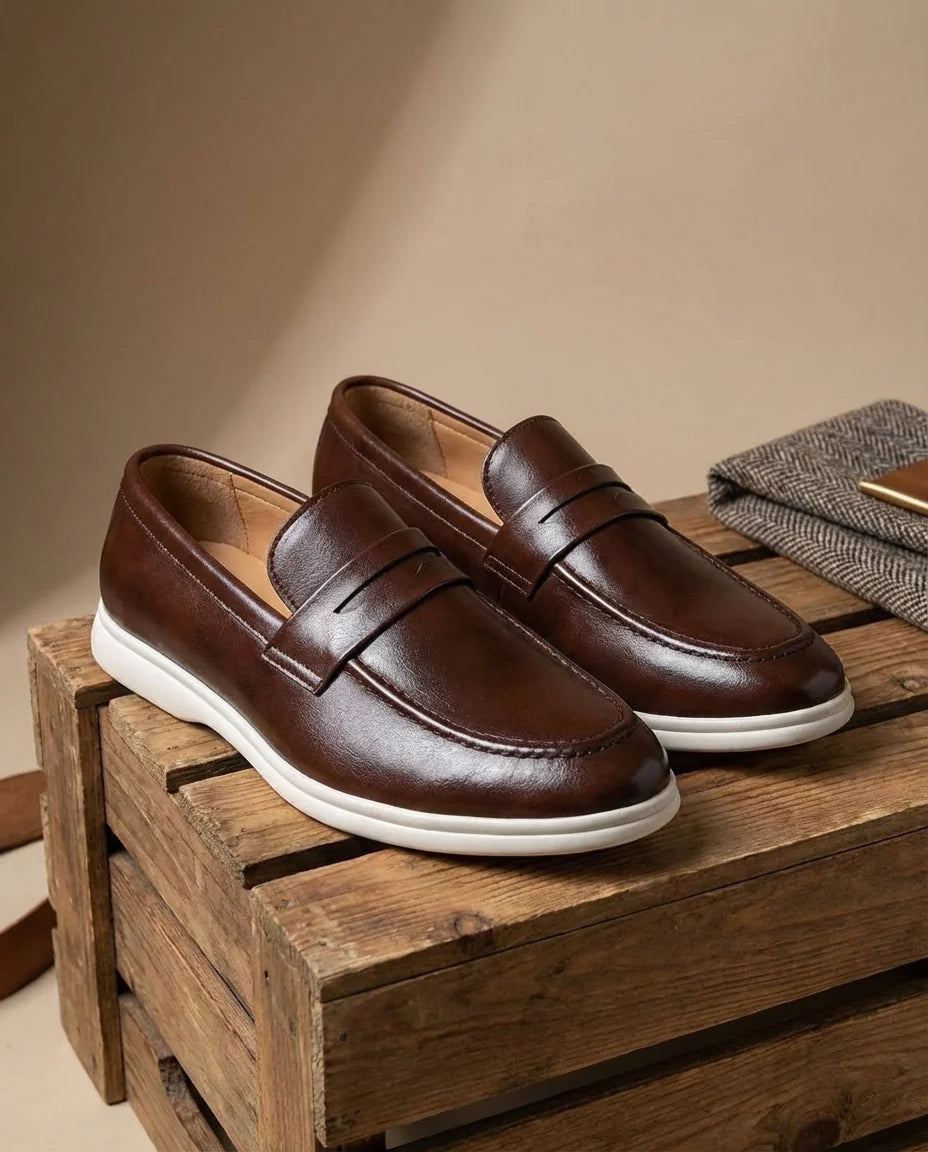 Jack | Men's Contrast Sole Penny Loafers
