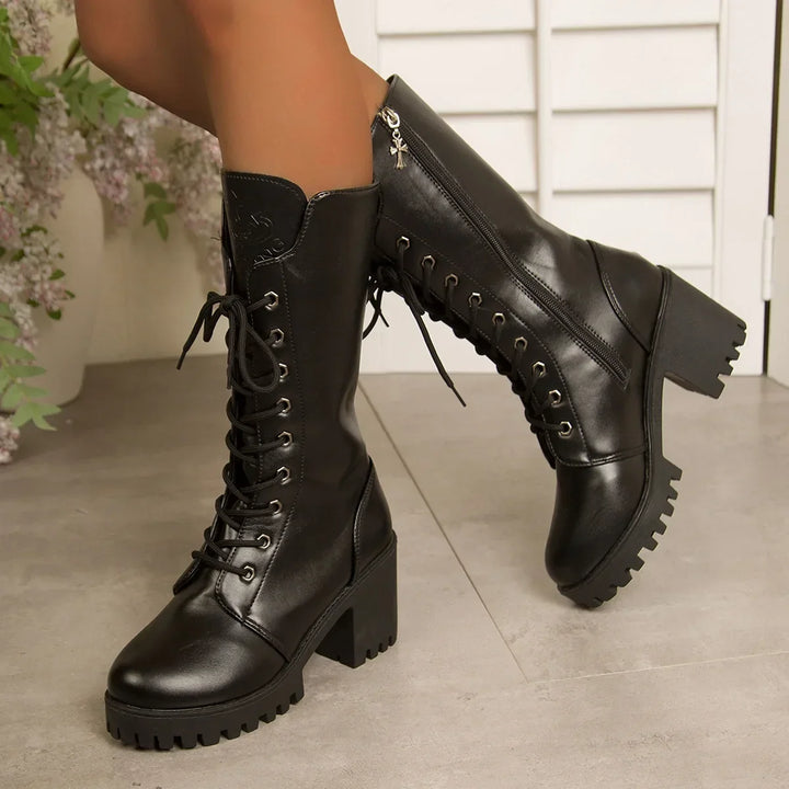 Jade | Women's Chunky Platform Boots with Up Front